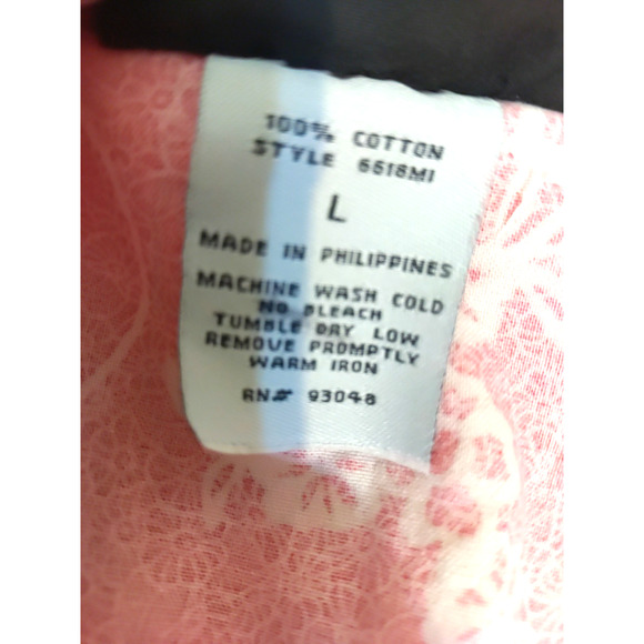 Los Angeles Rose Women's Scrub Top Pink Floral Size Large 100% Cotton Medical - Picture 5 of 7
